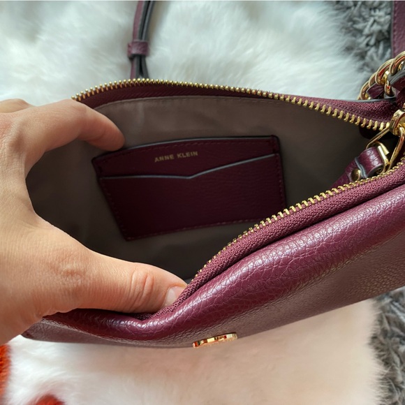 Anne Klein Burgundy Crossbody Bag - Picture 4 of 7